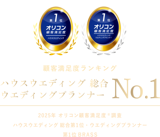 顧客満足度ランキング ハウスウェディング 総合 ウェディングプランナー No.1